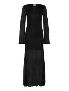 Malina Haisley Sheer Knitted Maxi Dress Svart