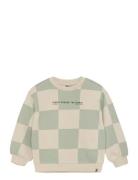 Daily 7 Over D Sweater Check Print Kräm