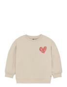 Daily 7 Sweater Brushed Backprint Kräm