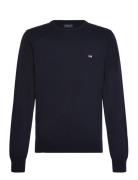 Lexington Clothing Brayden Cotton Crew Sweater Marinblå