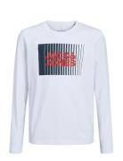 Jack & J S Jjecorp Logo Tee Play Ls O-Neck Noos Jnr Vit