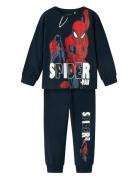 Name It Nmmalfred Spider Ls Nightset Noos Mar Blå