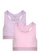 Name It Nkfshort Top 2P Pastel Lilac Dot Noos Lila