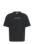 Calvin Klein Ss Standard Logo 30S Crewnk Tee Svart
