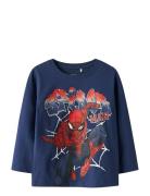 Name It Nmmalvis Spider Ls Nreg Top Mar Marinblå