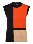 French Connection Varli Colour Blocking Knit Ves Svart