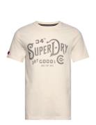 Superdry Heritage Brand Relaxed Tee Kräm