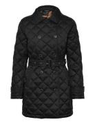 Lauren Ralph Lauren Diamond-Quilted Down Trench Coat Svart