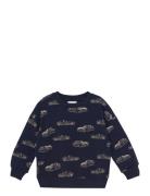 Minymo Sweat Ls Aop Marinblå