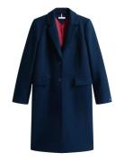 Tommy Hilfiger Classic Sb Wool Reg Coat Marinblå