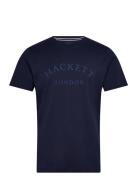 Hackett London Heritage Ess Tee Marinblå