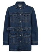 IVY Copenhagen Ivy-Kay Belted Uniform Jacket Wash Marinblå