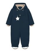 MINI A TURE Matwisti Fleece Lined Snowsuit. Grs Marinblå