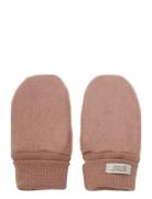Huttelihut Mittens Wool Fleece 2-Layer Rosa