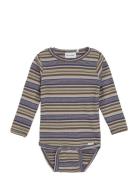 Minymo Body Ls Y/D Rib Multi/patterned