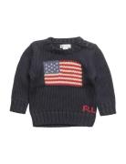 Ralph Lauren Baby The Iconic Flag Sweater Blå