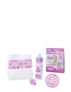 Simba Leksaker New Born Baby First Nursing Set Rosa