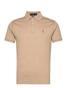 Polo Ralph Lauren Custom Slim Fit Soft Cotton Polo Shirt Beige