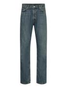 Weekday Space Relaxed Straight Leg Jeans Blå