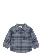En Fant Shirt Ls Check Blå