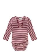 Minymo Body Ls Y/D Rib Röd