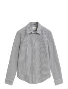 GANT Slim Striped Poplin Shirt Blå