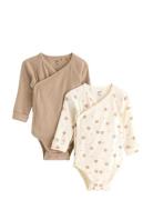 Lindex 2-Pak Ribbede Slã¥-Om Bodyer Multi/patterned