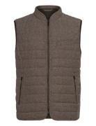 Lindbergh Black Light Padded Zip Through Vest Brun