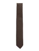 Lindbergh Black Tie With Pattern 7 Cm Brun
