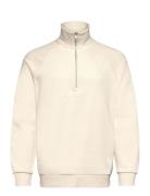 Lindbergh Half Zip Raglan Sweatshirt Kräm