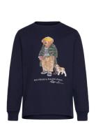 Ralph Lauren Kids Polo Bear Cotton Long-Sleeve Tee Marinblå