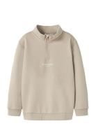 Name It Nkmbrody Ls Nreg Sweat Zip Bru Noos Kräm