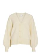 Vila Viradia L/S Rose Cardigan Kräm