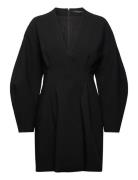 French Connection Azra Twill Wrap Dress Svart