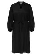 ONLY Carmakoma Carbay Ls V-Neck Blk Dress Wvn Bf Svart