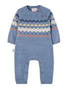 Boboli Knitted Play Suit For Baby Blå