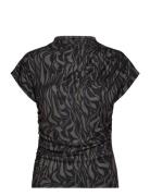 French Connection Zaria Zina Jersey Top Khaki Green