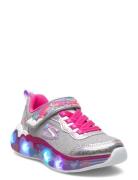 Skechers Girls Eternal Heart Lights Ton Of Love Silver