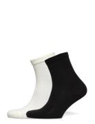 Monki 2-Pack Pointelle Cotton Crew Socks Multi/patterned