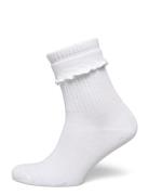 Monki Frill Trim Crew Socks Vit