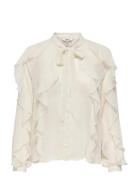 ONLY Onltaryn Ls Romantic Ruffle Blouse Wvn Vit