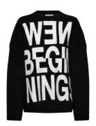 Weekday Over D Jacquard Knitted Sweater Svart