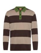 Mos Mosh Gallery Mmgroyal Preppy Ls Polo Knit Brun