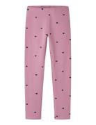 Name It Nkfdavina Aop Swe Legging Bru Noos Rosa