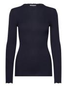 Rosemunde Silk T-Shirt Marinblå