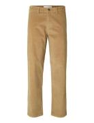 Selected Slh196-Straight Miles Cord Pant W Noos Beige