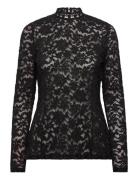 Rosemunde Rwdelicia Lace Ls T-Neck T-Shirt Svart