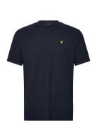 Lyle & Scott Football Jacquard T-Shirt Marinblå