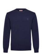 Baracuta Shetland Crewneck Marinblå