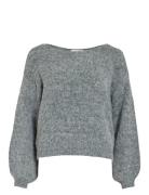 Vila Vimarley L/S Knit Pullover Grå